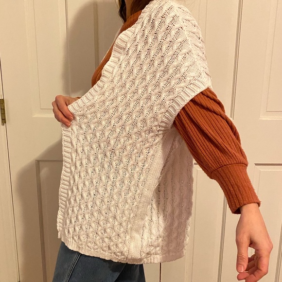 Mo:Vint Off White Cardigan Sweater Small - Picture 2 of 4